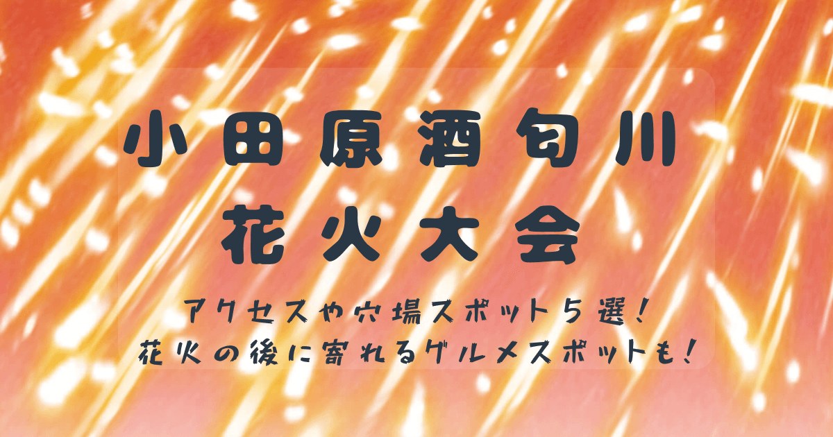 小田原酒匂川花火大会2025！アクセスや穴場情報！グルメスポットも！
